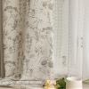 Tolldek 2-Piece Extra-Wide Blackout Curtain Set, Floral Leaf Pattern, Chenille, Beige, 54 x 84 in view 3