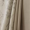 Tolldek 2-Piece Extra-Wide Blackout Curtain Set, Floral Leaf Pattern, Chenille, Beige, 54 x 84 in view 4