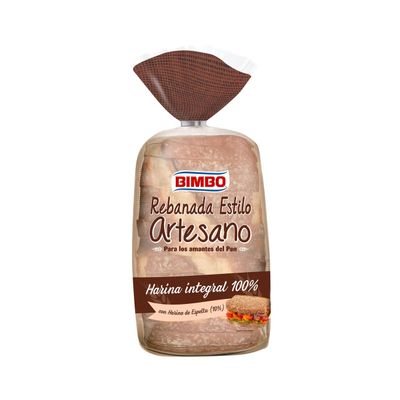BIMBO Artisan Whole-Grain Toast Bread with Spelt Wheat and Honey, 550 g, 2-Pack