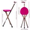 Folding Cane Chair and Adjustable Aluminum Stool view 4