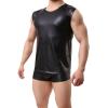 EQWIGKEIT Men's Sexy Latex Slim-Fit Tank Top view 3