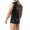 EQWIGKEIT Men's Sexy Latex Slim-Fit Tank Top view 4