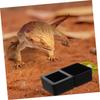 Toddmomy 2-in-1 Reptile Food and Water Bowl, Black ABS view 4