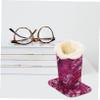 Beaupretty Plush Eyeglass Stand with Soft Lining, Compact Holder for Nightstand and Desk, Stable Base for Sunglasses and Reading Glasses view 3