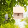 Wooden Birdhouse, Hanging Outdoor Bird Cage and Parrot Nesting Box view 3