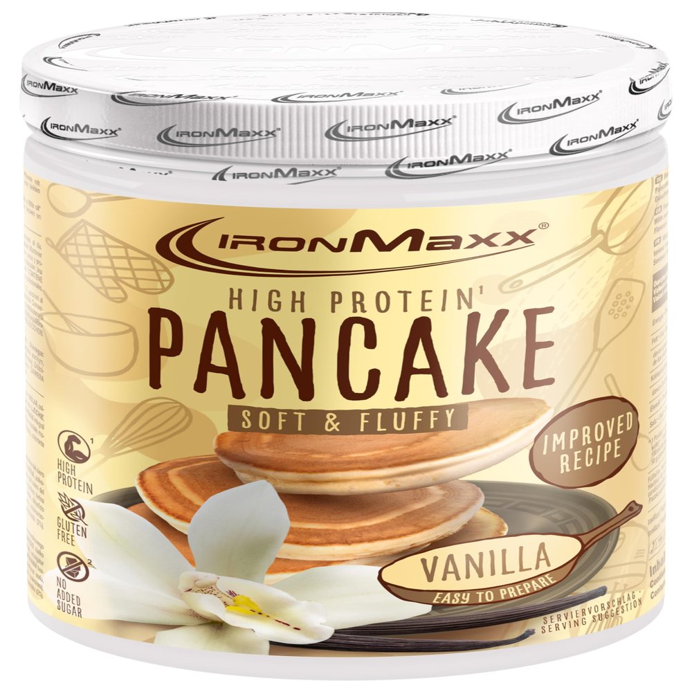 IronMaxx High Protein Pancake Mix, Vanilla, 450 g Pouch
