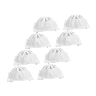 IWOWHERO Bird Nest Cover Holders, 8 Pcs, Plastic, White, for Bird Cages