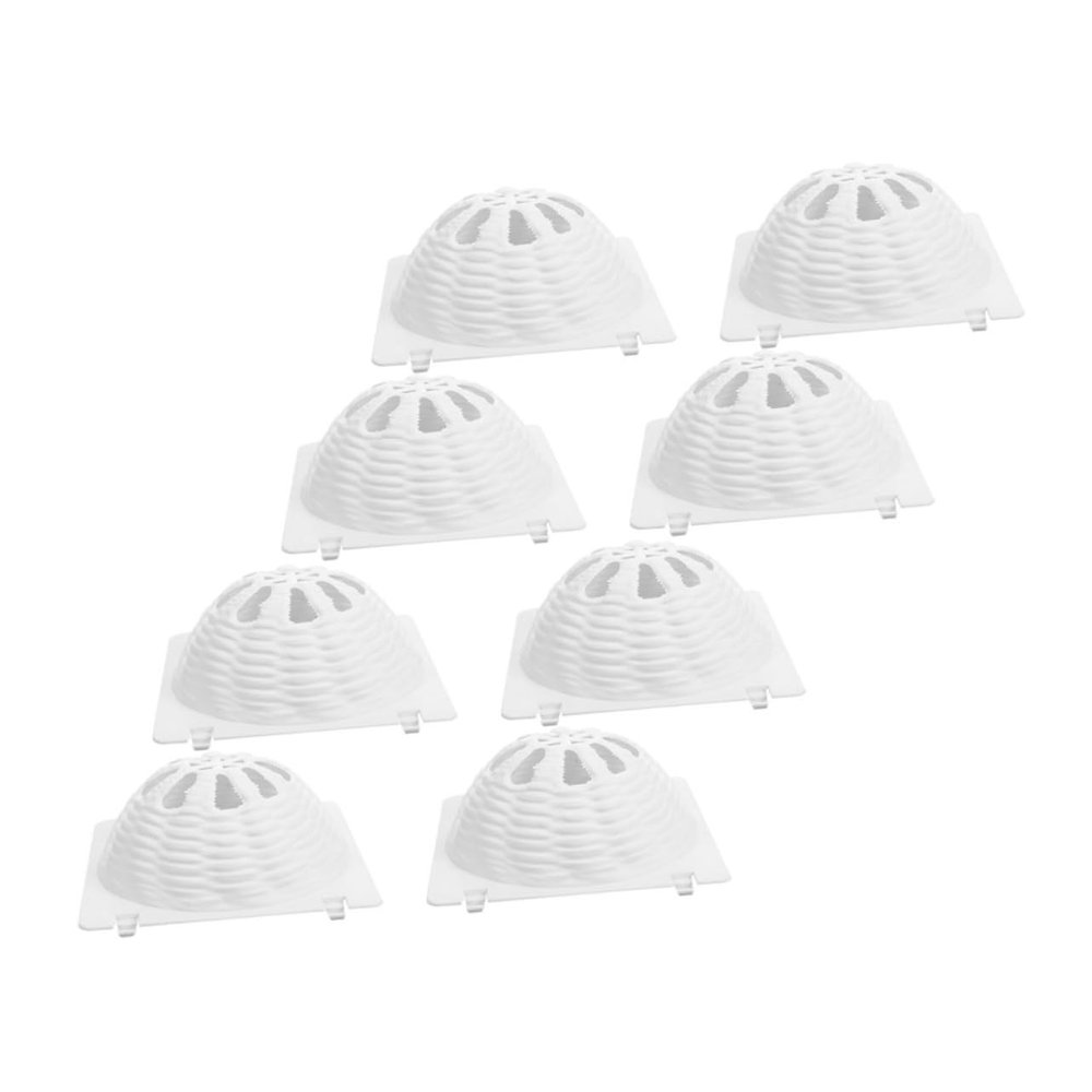 IWOWHERO Bird Nest Cover Holders, 8 Pcs, Plastic, White, for Bird Cages