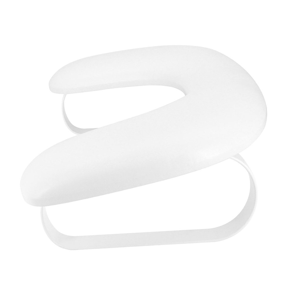 Sharplace PU U-Shaped Nail Armrest, Removable Manicure Hand Rest for Salons and Home DIY, White