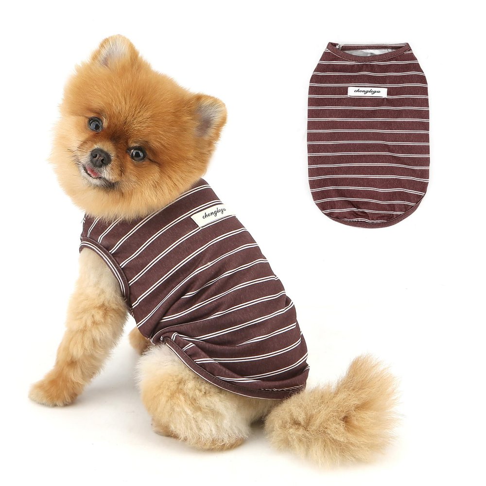 PAIDEFUL Classic Striped T-Shirt for Small Dogs
