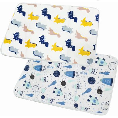 2-Pack Baby Changing Pads, Washable, Waterproof, Breathable, Reusable, 50 x 70 cm