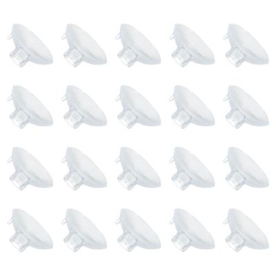 QUARKZMAN 20-Piece Aquarium Suction Cup Clips, 6 mm, Transparent