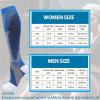 Compression Socks for Men and Women, 3 Pairs, 20–30 mmHg Knee-High Support Socks, XL, Orange/White/Blue view 4