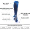 Compression Socks for Men and Women, 3 Pairs, 20–30 mmHg Knee-High Support Socks, XL, Rose Red view 2