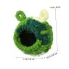 Warm Bird Nest with Secure Attachment, Velvet and Plastic, Green view 2