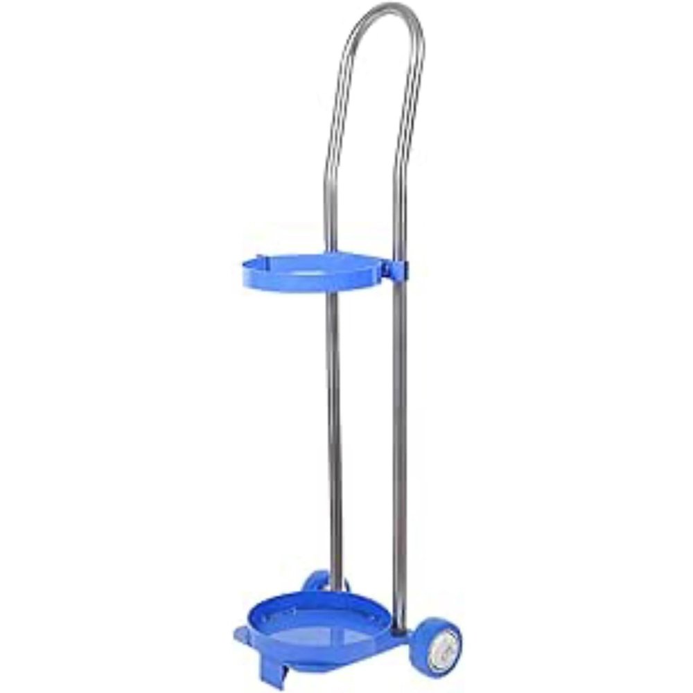 Height-Adjustable Oxygen Cylinder Cart for 10-Liter Cylinders