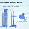Height-Adjustable Oxygen Cylinder Cart for 10-Liter Cylinders view 3