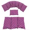 fk 3-Piece Grain Pillow Set, 8-Compartment, 80 x 18 cm, Purple Stars, Spelt view 1