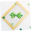 ERINGOGO 2-Piece Pet Bow Ties for St. Patrick's Day, Adjustable, White Designs for Pet Costumes and Holiday Decorations view 2