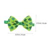 ERINGOGO 2-Piece Pet Bow Ties for St. Patrick's Day, Adjustable, White Designs for Pet Costumes and Holiday Decorations view 3