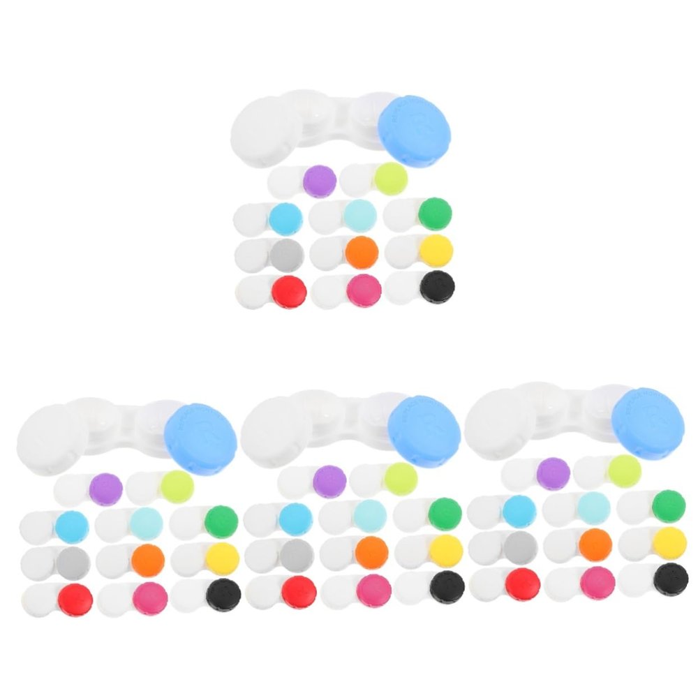 FRCOLOR 48-Piece Contact Lens Case Set, Portable Leak-Resistant Lens Holders