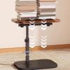Height-Adjustable Swivel Overbed Table with Thickened Steel Frame and Wheels, White, 40 x 30 x 45–80 cm view 4