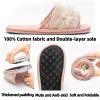 biroris 3 Pairs Women's Cotton Slippers with Floral Pattern, Open-Toe, Comfortable, Washable, Portable, Foldable, for Guests, Travel, Hotels, Airplanes, and Spas, Lace Diamond, Sizes 9–10.5 view 4