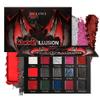 DE'LANCI Red and Black Eyeshadow Palette, 15 Colors, Vegan view 1