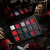 DE'LANCI Red and Black Eyeshadow Palette, 15 Colors, Vegan view 2