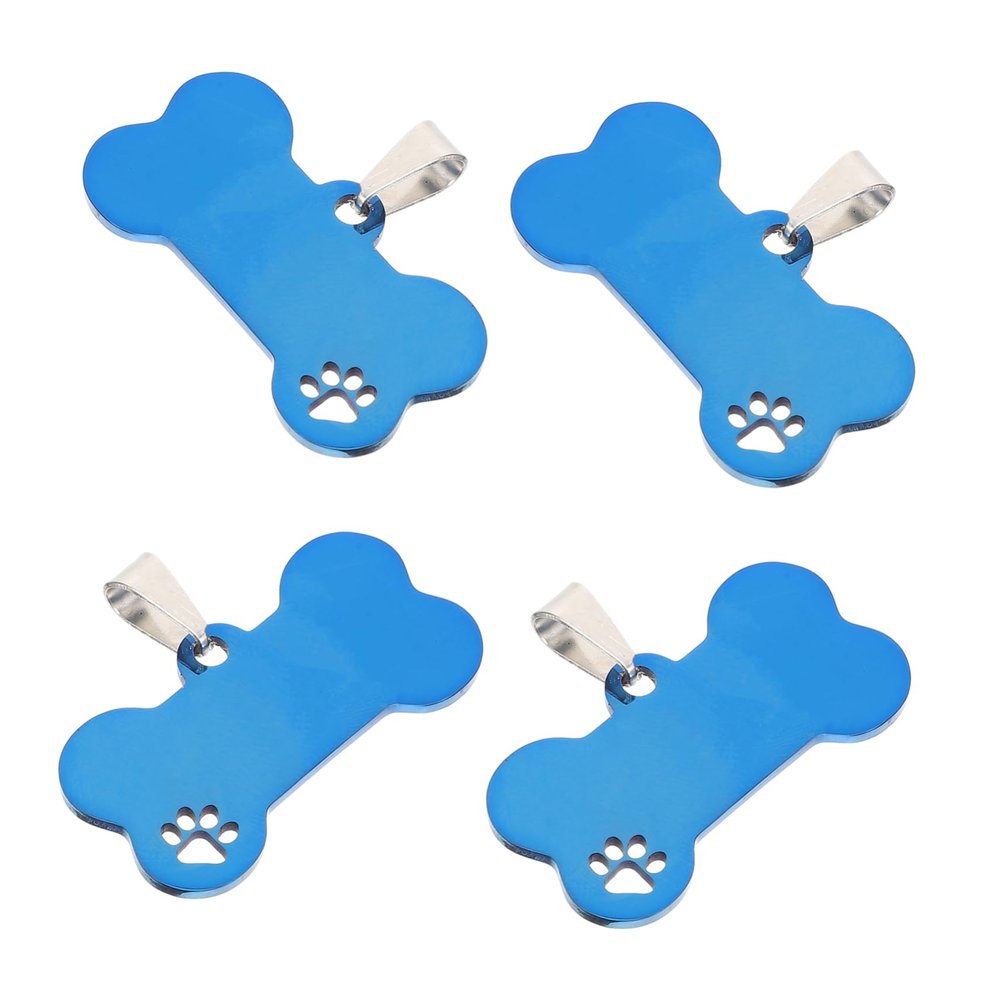VILLFUL 4-Pack Blank Pet ID Tags