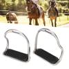 English Stainless Steel Riding Stirrups with Rubber Pads view 4