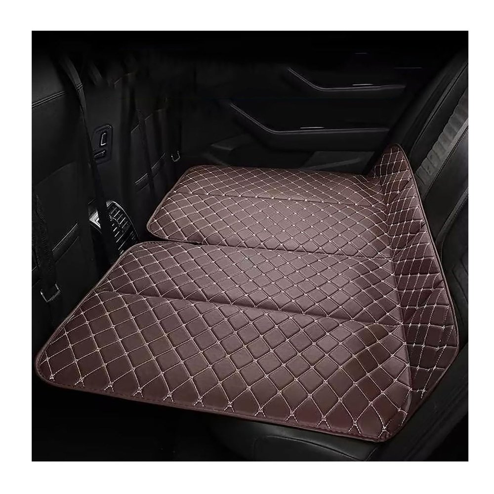 LHMM Non-Inflatable Car Mattress, Foldable Rear-Seat Bed for Smart Fortwo 451/453 and Forfour 450/452/454, Brown, 128 x 80 cm