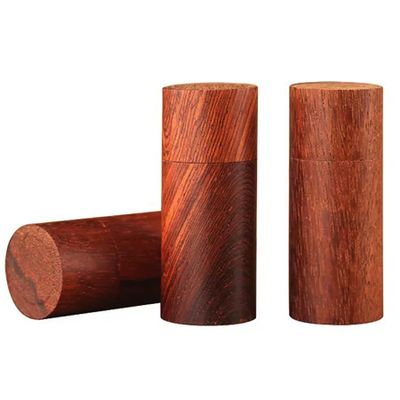 Mini Wooden Urns for Human or Pet Ashes, Handcrafted Pear Wood, 2-Pack