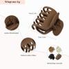 4-Piece Set of Medium Matte Non-Slip Octopus Hair Claw Clips for Thick, Curly, and Fine Hair view 2