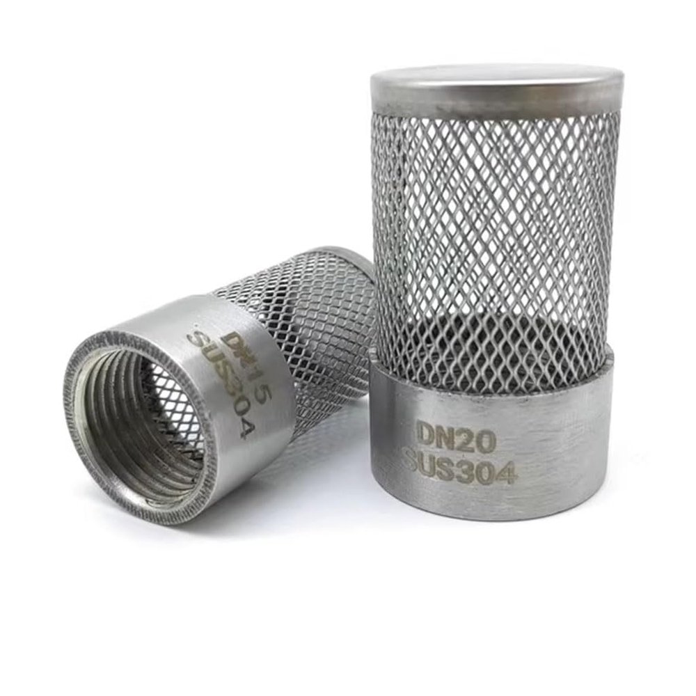 Water Pump Inline Strainer, 1/2"–4" Female Thread, Stainless Steel Mesh Cover, 1 pc (2")
