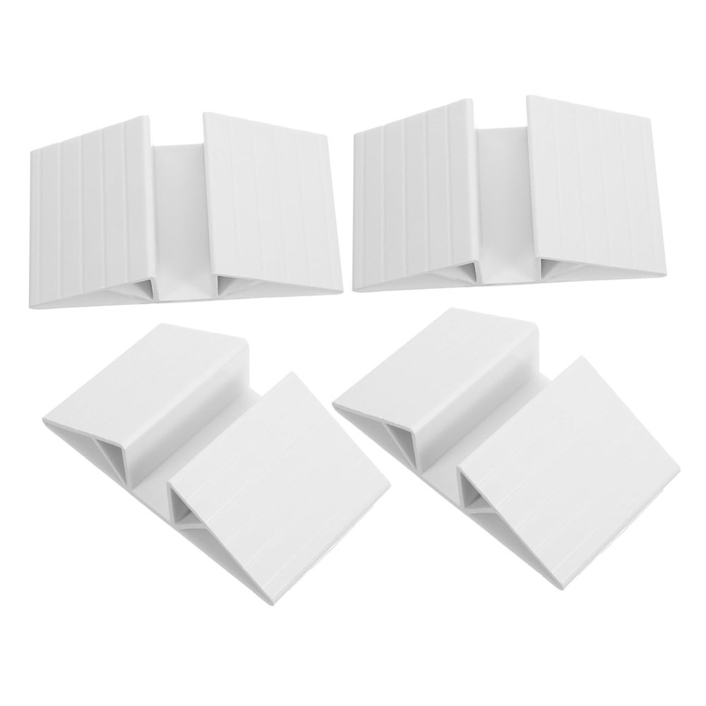 HAPINARY Durable Reinforcement Groove for Baby and Pet Gates, White Plastic, Indoor Use, 4-Pack