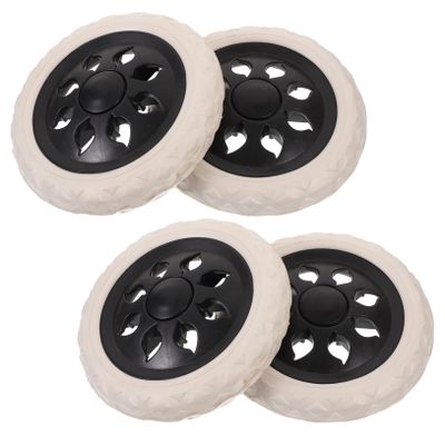 HAPINARY 4-Piece Replacement Wheels for Shopping Carts and Trolleys