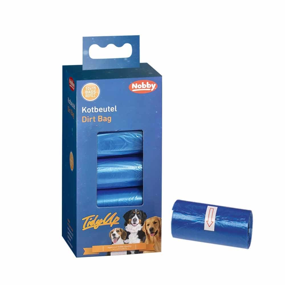 Nobby TidyUp Dog Waste Bags Bulk Pack Blue 10 Rolls 15 Bags