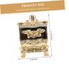 Decorative Golden Plastic Cotton Pad Holder with Floral Embossing view 2