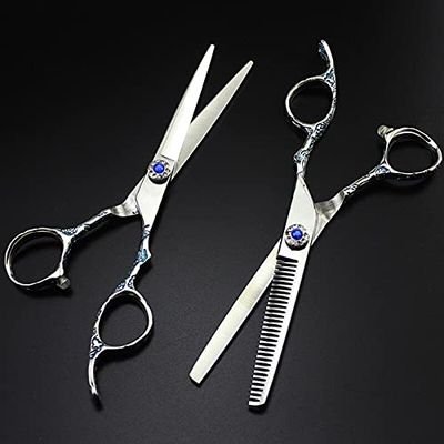 Professional Japanese 440C 6-Inch Hair-Cutting and Thinning Scissors