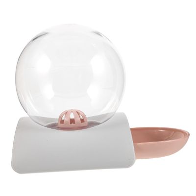 Yardwe Automatic Cat Waterer for Dogs and Cats, 2.8 L, Transparent Pink, Easy to Clean, for Home