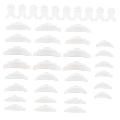 Eyelash Perm Pads, 1 Set, Silicone and Plastic, White