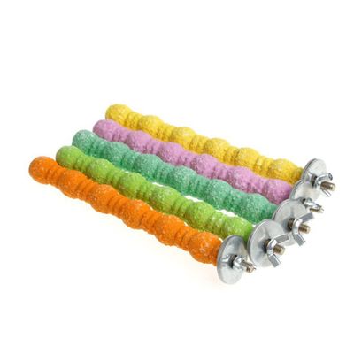 Yellow Plastic Parrot Perch for Parakeets and Cockatiels