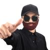 FRCOLOR Brown Knitted Yarn Goatee and Mustache Face Cover view 4