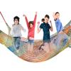 Double-Layer Climbing Safety Net for Playgrounds, Tree Houses and Swings, 9.8 x 9.8 ft (3 x 3 m), Multicolor view 1