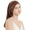 HEUchuan Silk Satin Sleeping Cap for Long Hair, 60 × 33 cm, Black view 2