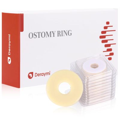 10-Piece Stoma Barrier Rings, Self-Adhesive Stoma Care for Colostomy Bags, Skin Protection and Leak Prevention, Moldable Barrier Rings (2 mm: 60 pcs)