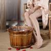 Natural Wood Foot Bath Bucket with Cover Plate view 4