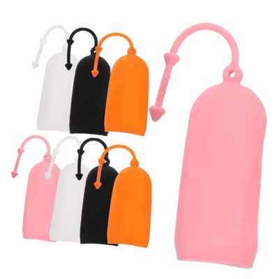 HAPINARY 8-Piece Elastic Silicone Travel Bottle Covers, Leakproof Design for Cosmetic and Lotion Bottles