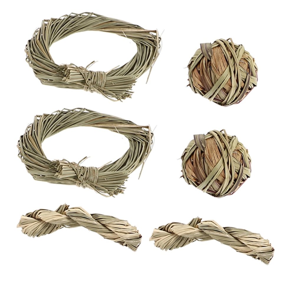 GRIRIW Grass-Woven Chew Toy for Rabbits and Guinea Pigs